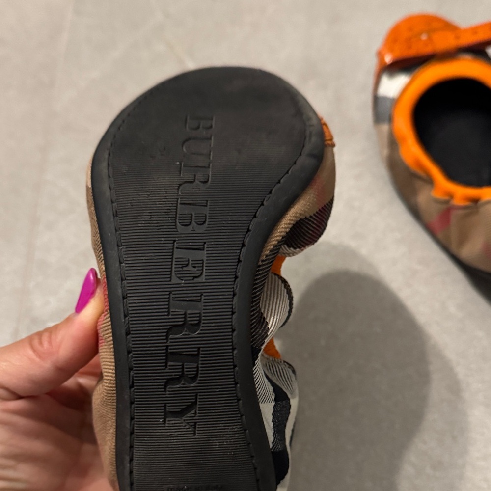 Burberry Orange Checkered ballet flats - Picture 6 of 10